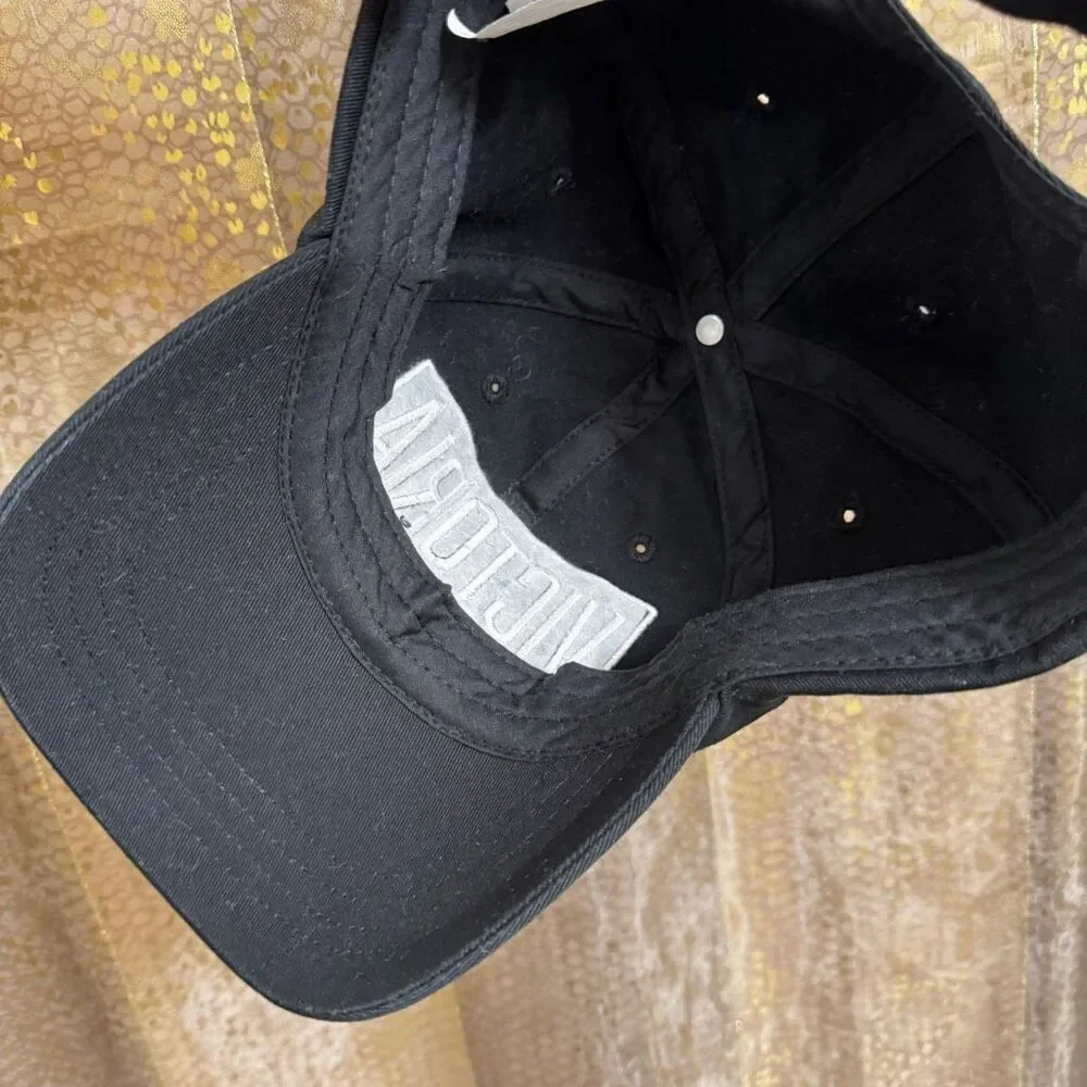 Victorias Secret Sport Black White Embroidered Baseball Hat Cap